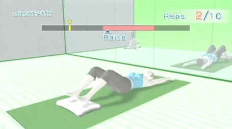 A Wii Fit munka közben